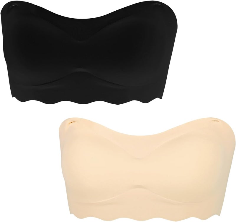 YESLAU Girls Training Strapless Bandeau Bras Teen Cami Tube Top 12-14 14-16 16-18 Seamless Padding Bralettes - Image 1